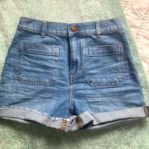 Madewell high rise denim short